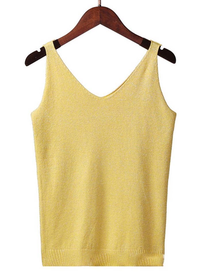 safistyle - Wholesale Camisole - Women's - Glitter V-Neck Cami Top2