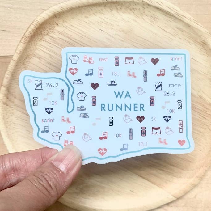 Washington Runner Sticker for wholesale by Pen and Paces