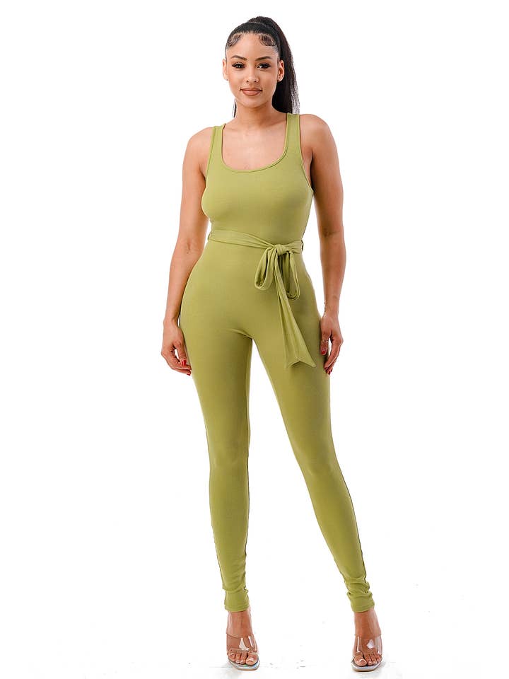 Namatt Design - Wholesale Jumpsuit - Women's - Plus Sleeveless Waist Tie Jumpsuit12