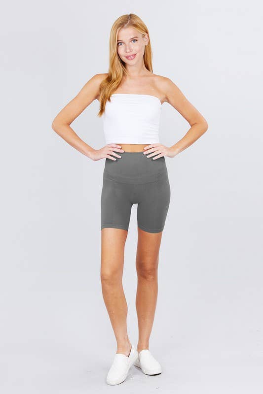 Active Basic | Active USA - Wholesale Korte sportbroek - Dames - Naadloze korte legging met tailleband1