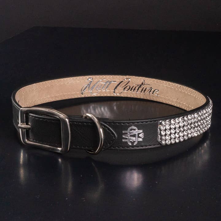 Diamond Leather Collar for wholesale by Mutt Couture