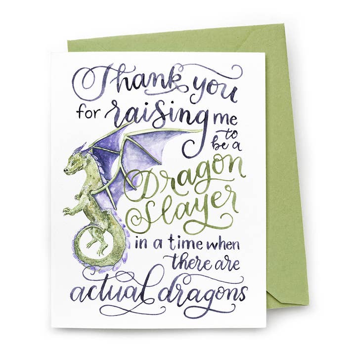 Dragon Slayer Card — Mother’s Day or Father’s Day Card for wholesale by CharmCat