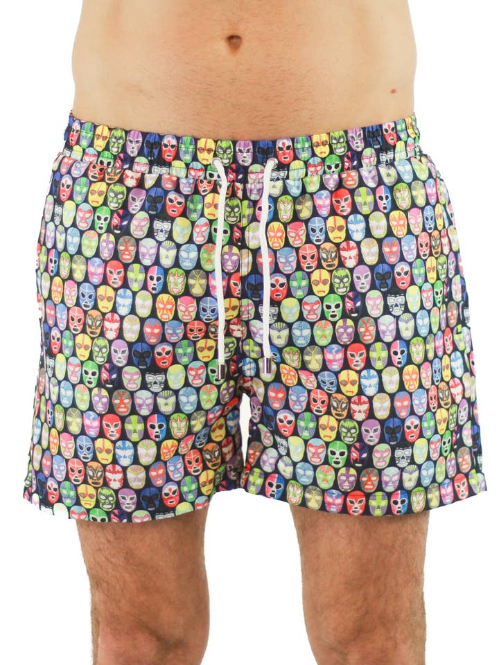 Nero con maschere da wrestler multicolore per la vendita all'ingrosso da parte di Luchiano Visconti