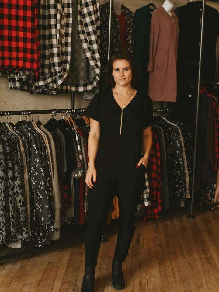 Jumpsuit met ritssluiting voor wholesale door Prahsik