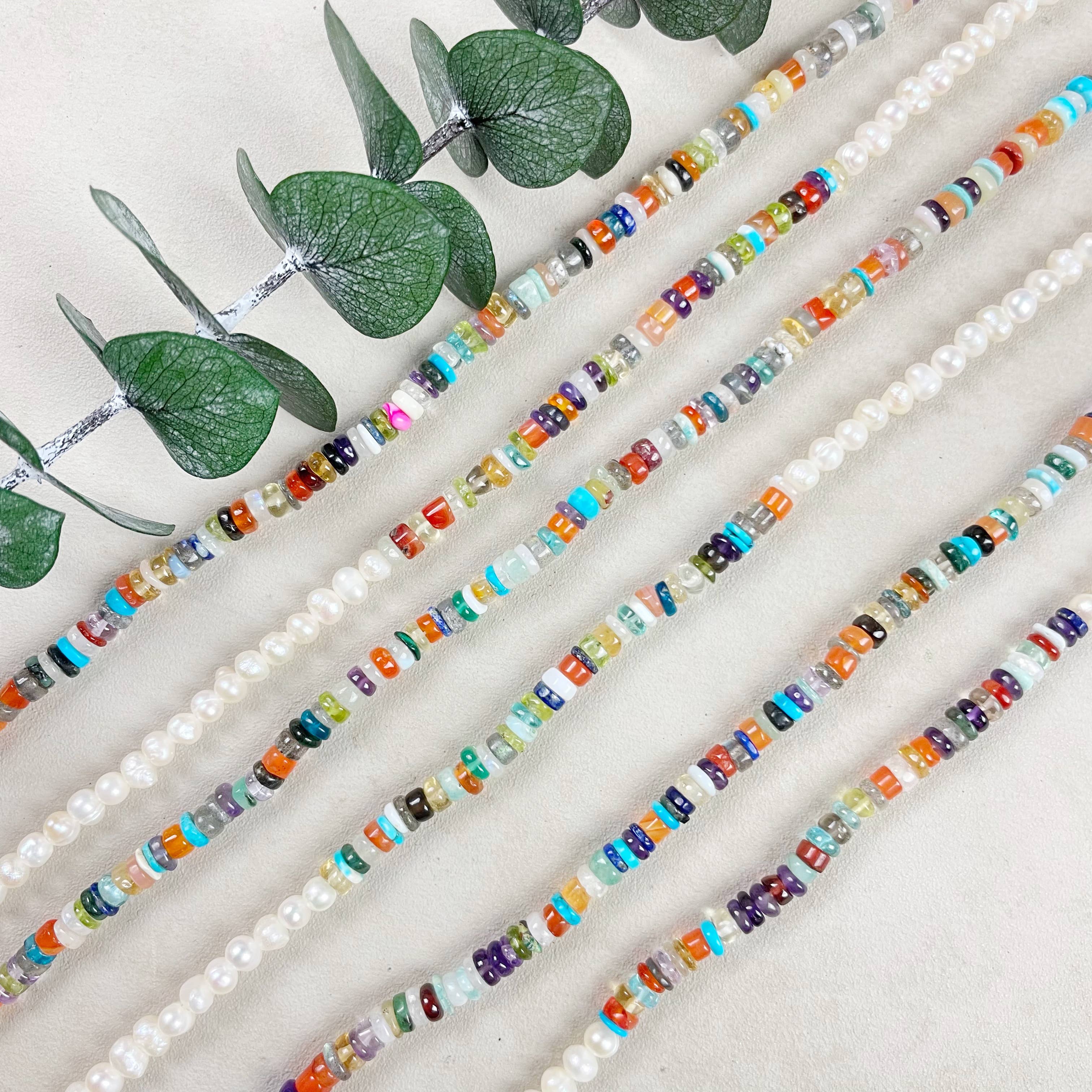 Ewelina Pas Jewelry - Wholesale Beaded/Pearl Necklace - Perla// Pearl Multi Gemstone Beaded Necklace13