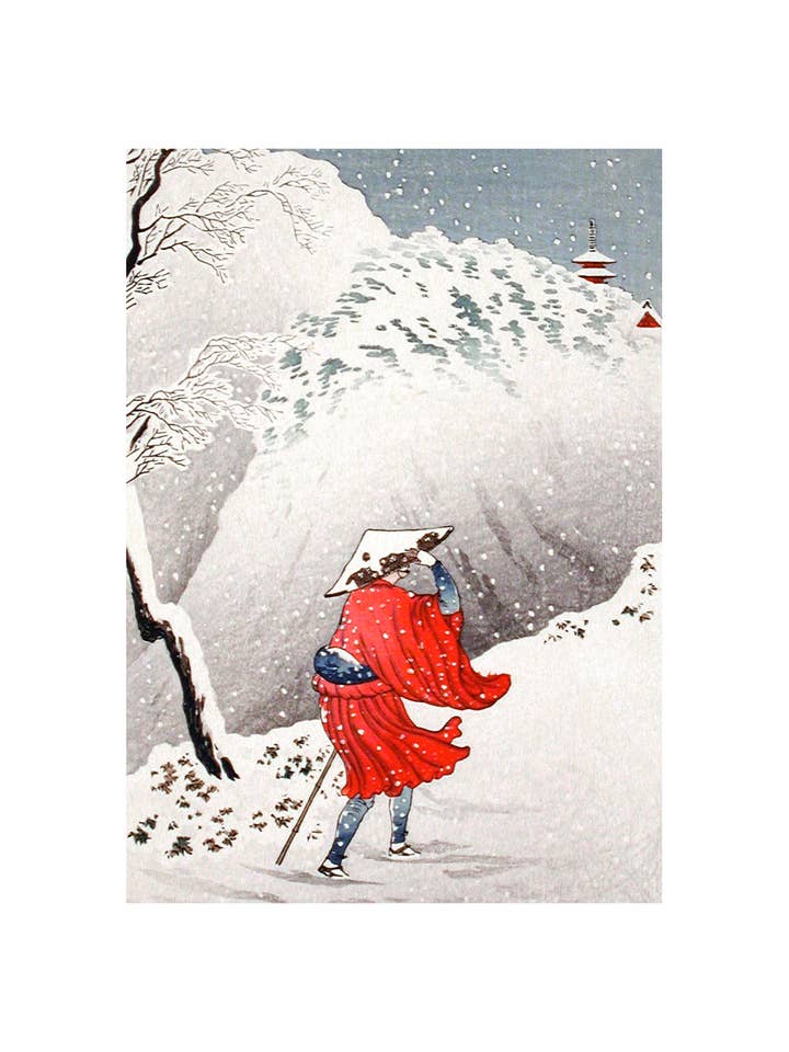 Snowy Evening on a Mountain Path for wholesale by Sweet Tree Cards
