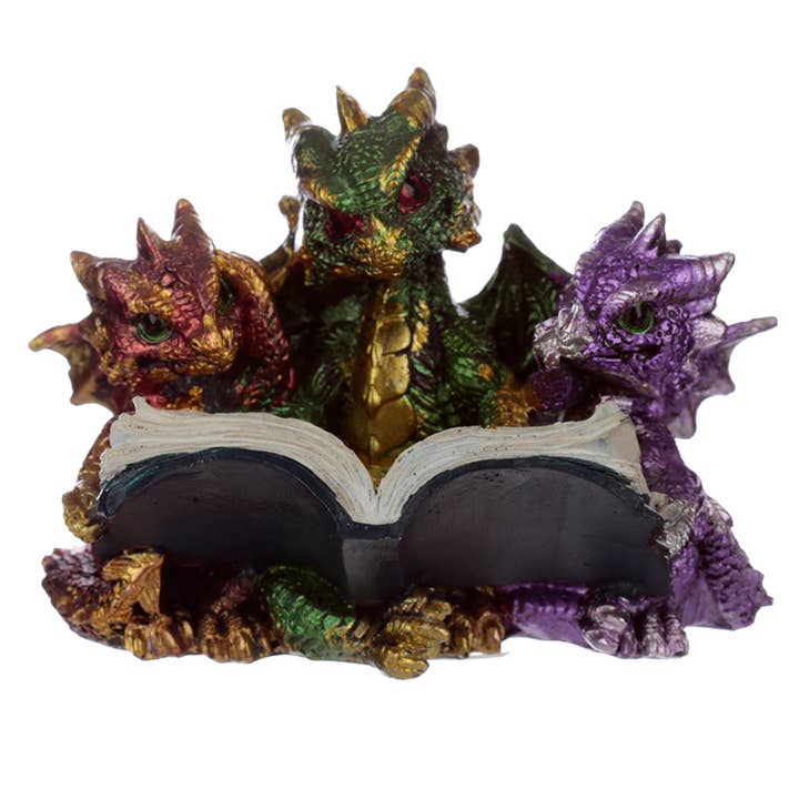 Elements Triple Baby Dragons Reading for wholesale by Puckator Ltd