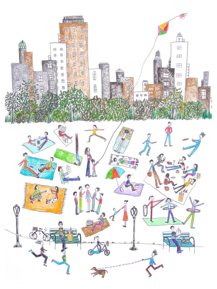 Tarjeta de felicitación Sheep Meadow (Central Park) para venta al por mayor de Natchie