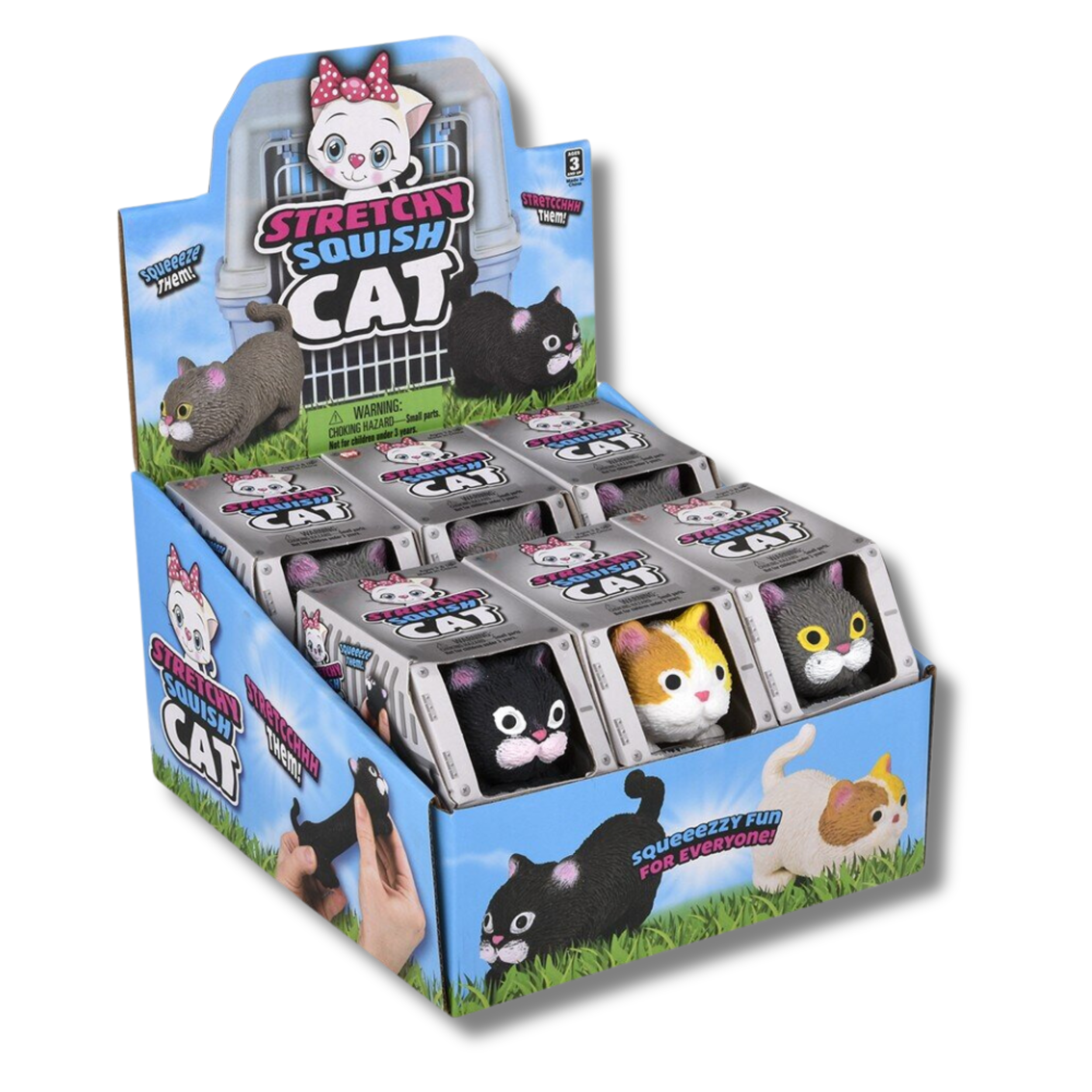 JSBlueRidge Toys - Vente Fidget/jouet anti-stress – enfant - Jouet pour enfants chat extensible et moelleux - Assorti9