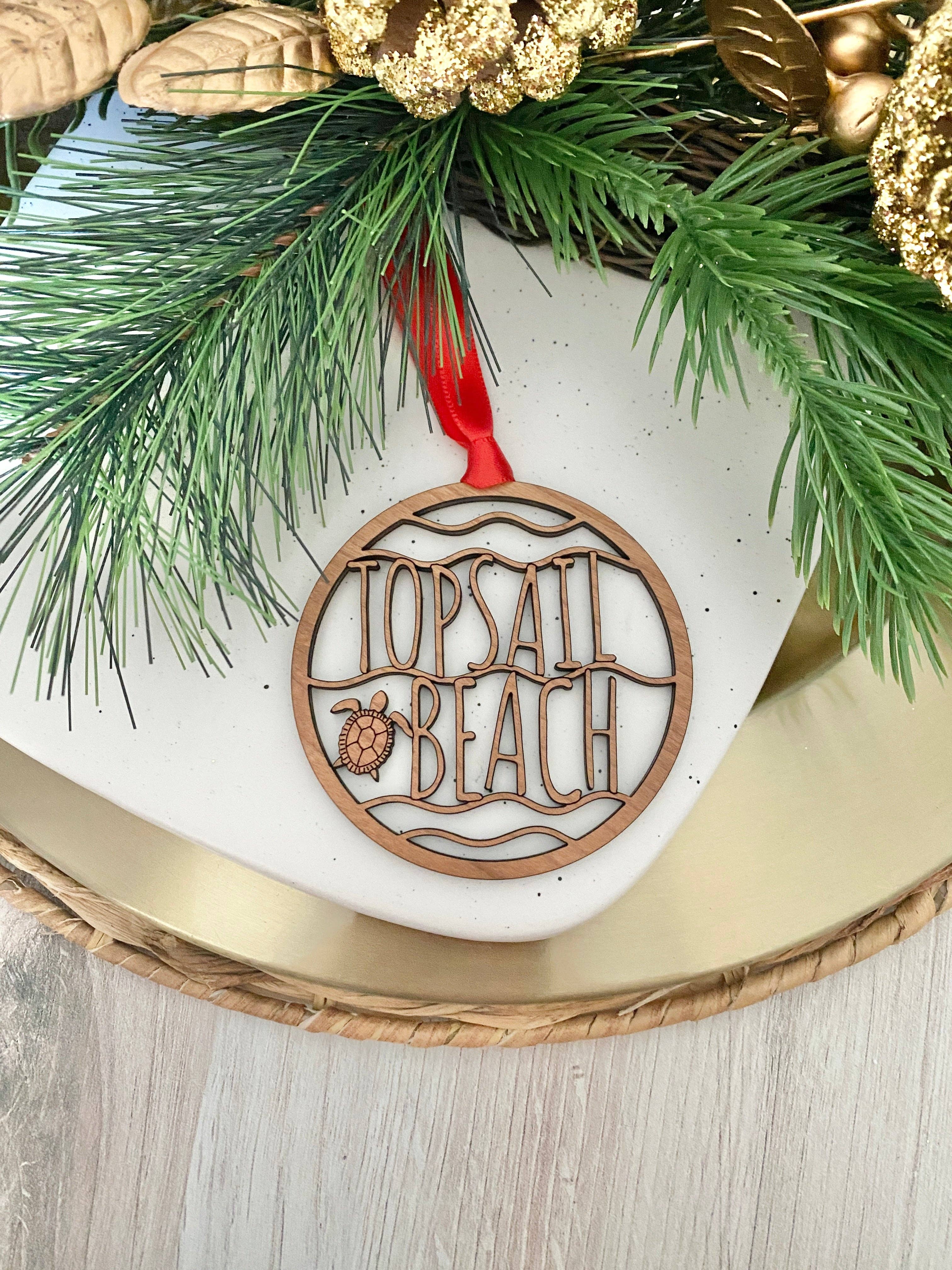 zoo&roo - Wholesale Ornament - Topsail Beach ornament | coastal NC beach keepsake15