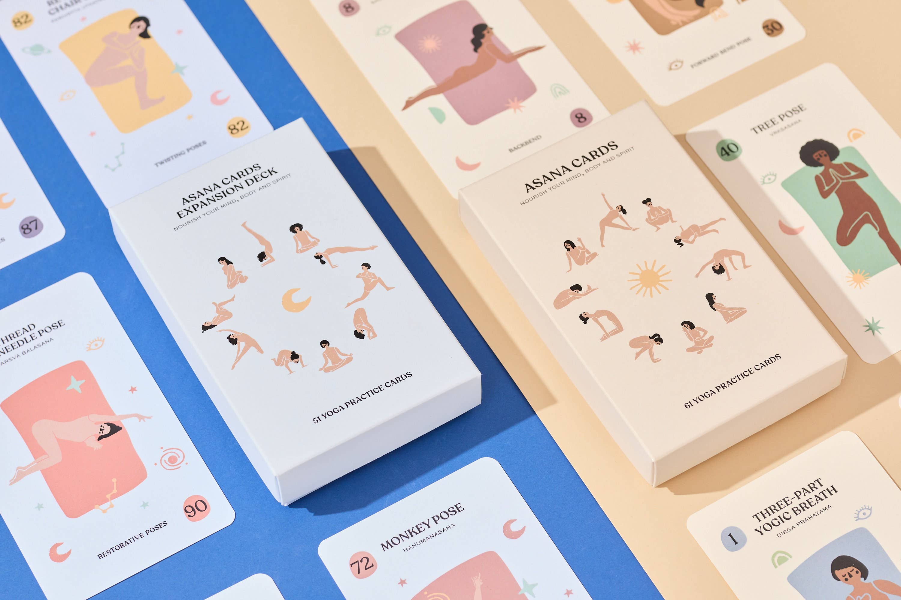 Asana Creatives - Vente Cartes de tarot - Pack de cartes Asana - Édition Sun & Moon Edition, Yoga0