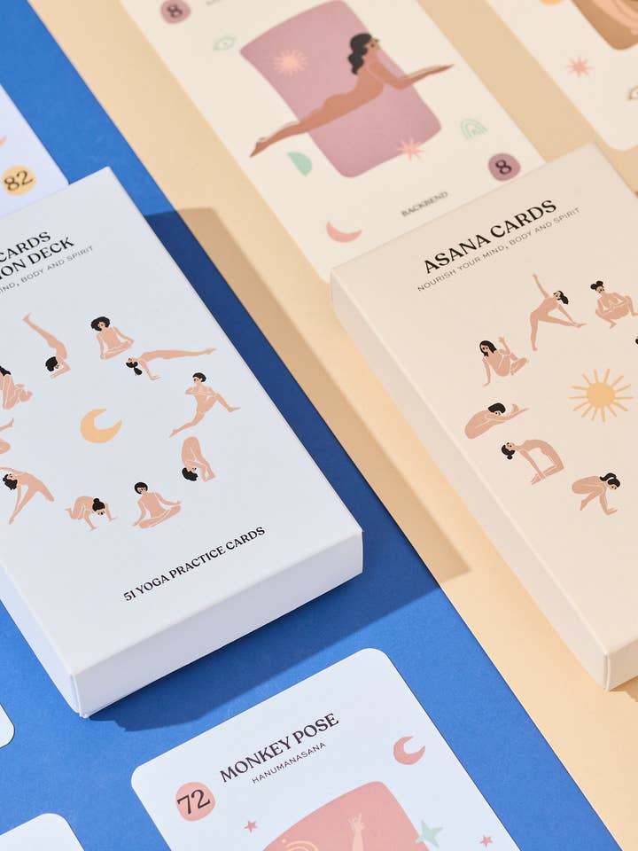 Asana-Karten-Paket — Sun Edition & Moon Edition, Yoga für den Großhandel von Asana Creatives