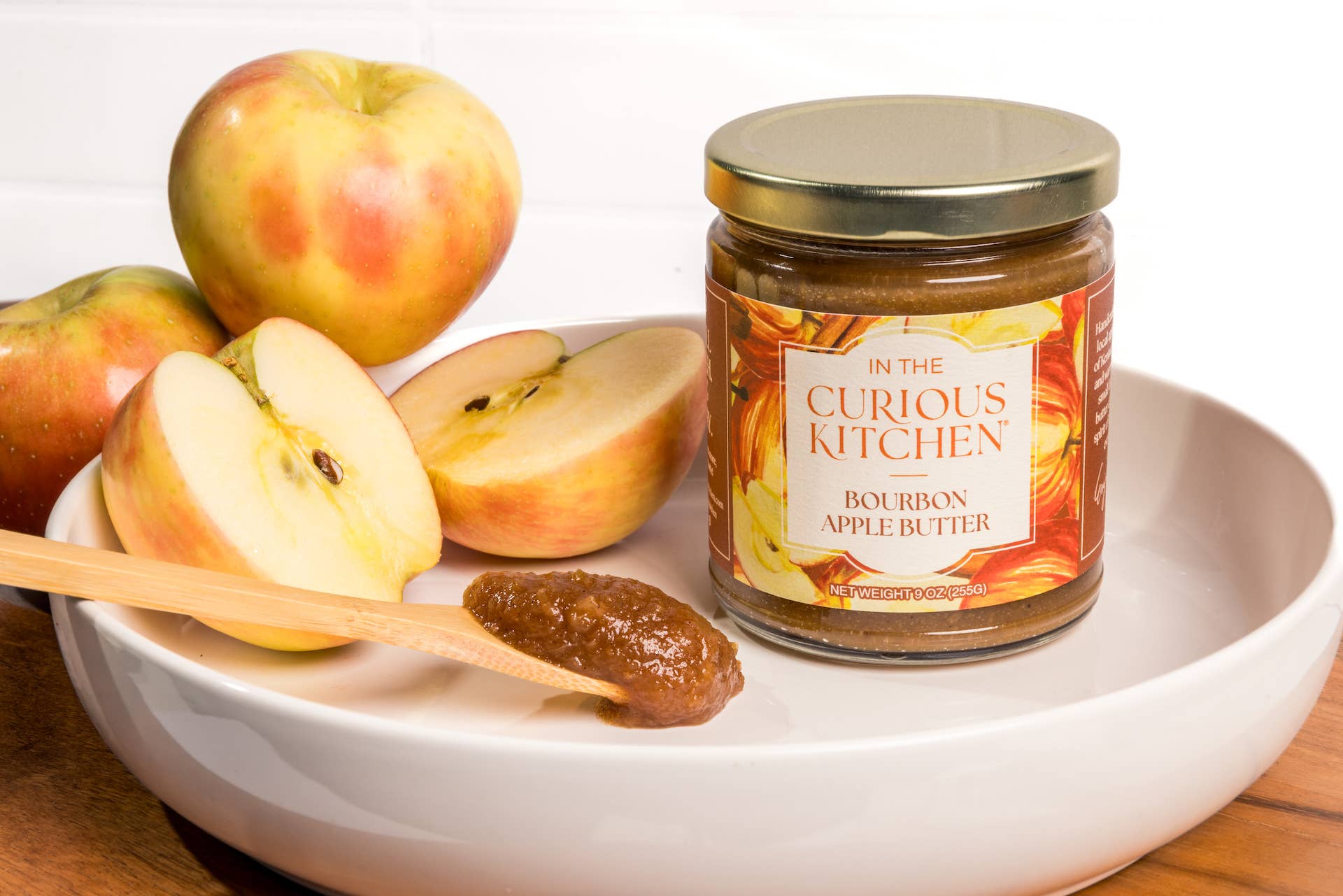 In the Curious Kitchen - Wholesale Jam/Jelly - Apple Bourbon Butter | 9 oz 9