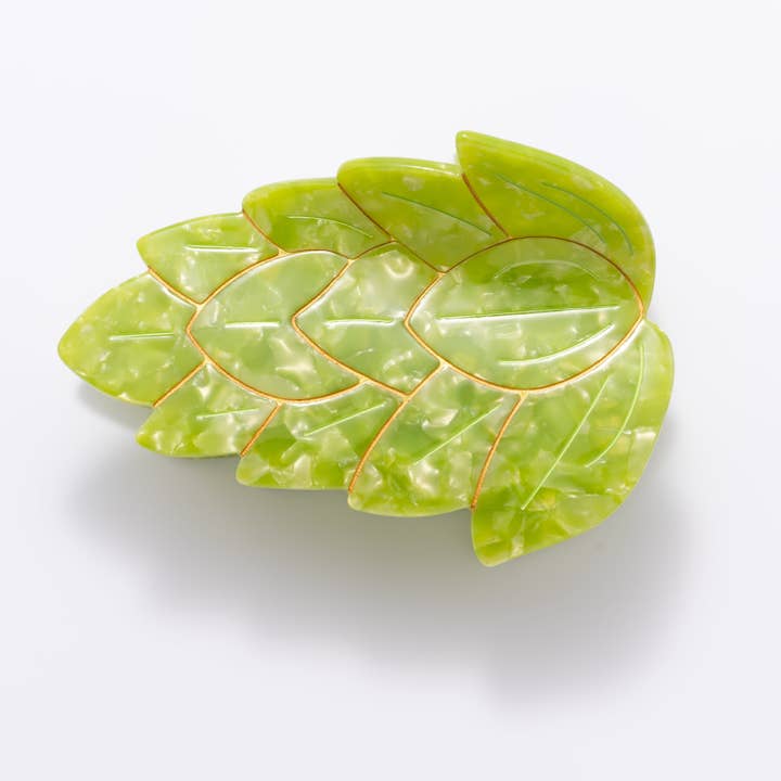 Hops Cellulose Acetate Hair Claw for wholesale by Larissa Loden