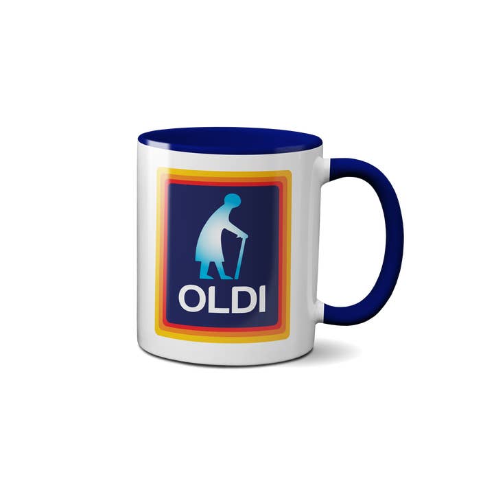 Funny Oldi Women Parody Ceramic Mug 11oz Two-Tone Coffee for wholesale by SmartyPants