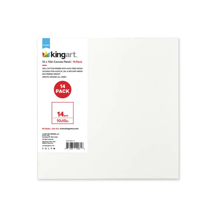KINGART - Wholesale Painting Paper - Canvas Panels 10x10 14 pc7