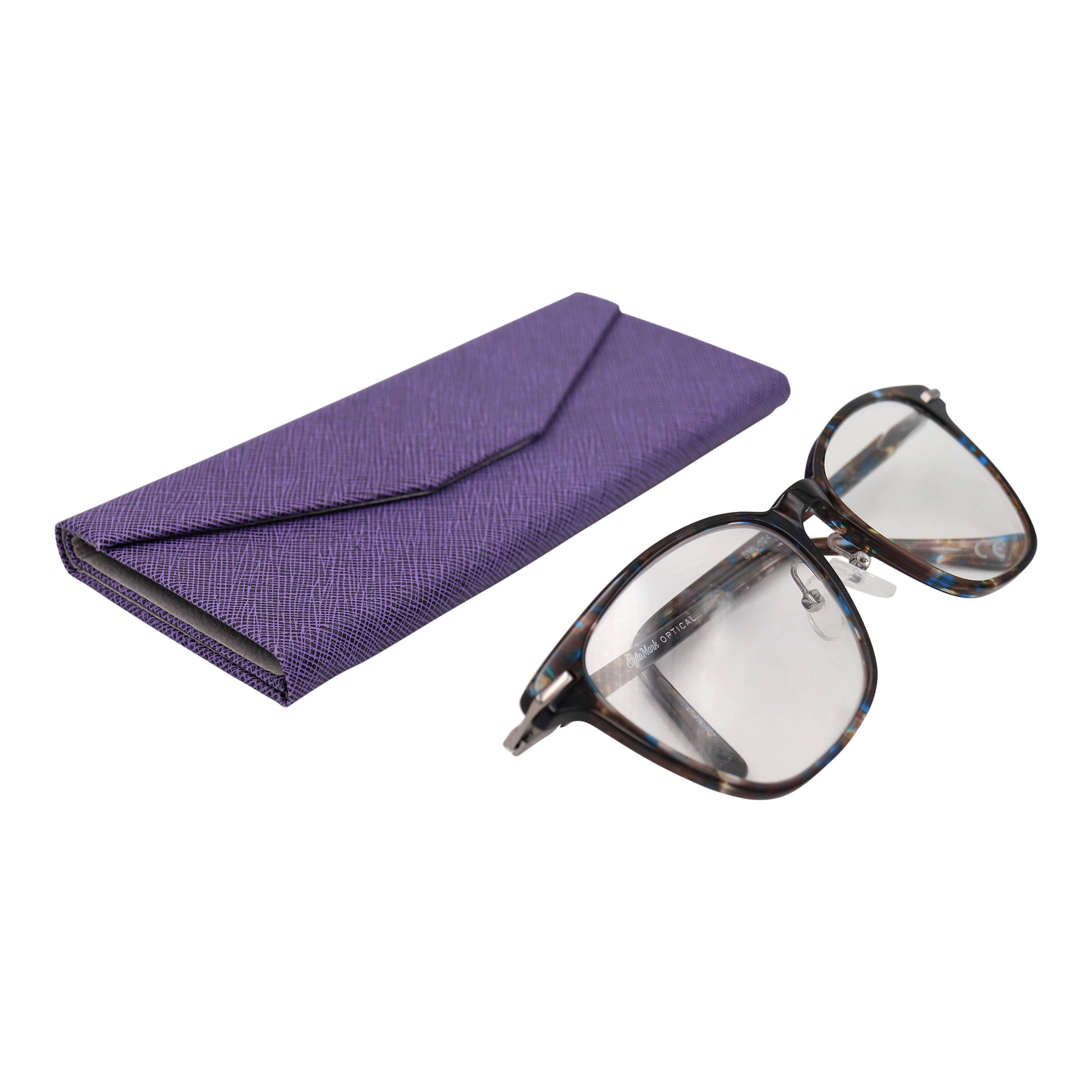 Real Sic - Wholesale Eyewear Cases & Holders - Unisex - Hardshell Eco Leather Solid Color Folding Glasses Case13