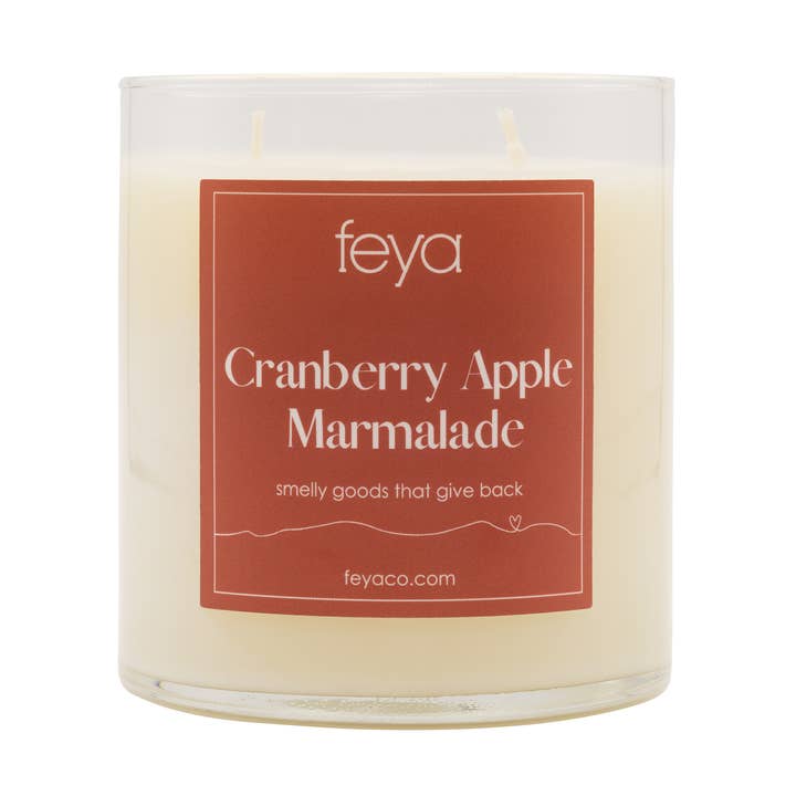 Candela alla marmellata di mele e mirtilli rossi 17oz per la vendita all'ingrosso da parte di Feya Co.