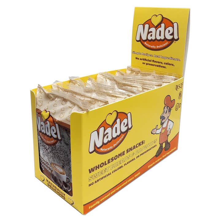 Nadel - Naturally Delicious - Wholesale Cake - Cappuccino Chocolate Chip Cake, 24/4oz Grab&Go slices