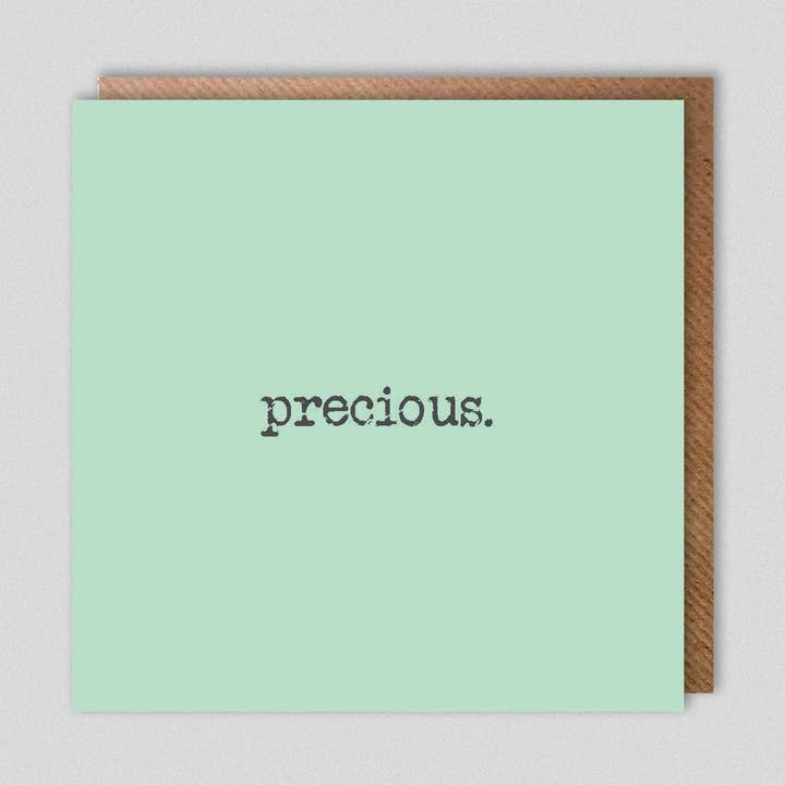 Precious. Original Recyclable Love Greeting Card for wholesale by Dolly & Doug