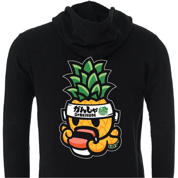 Gratitude Pineapple Zip Hoodie for wholesale by Sumofish