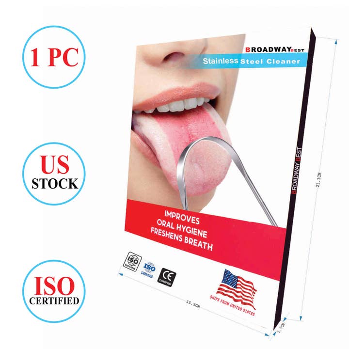 Metal Products - Wholesale Tongue Scraper - Tongue Scraper, Reduce Bad Breath Medical Grade, Stainless Steel Tongue Cleaners, Metal Tounge Scrappers, Tongue Scraper Cleaner for Fresh Breath1