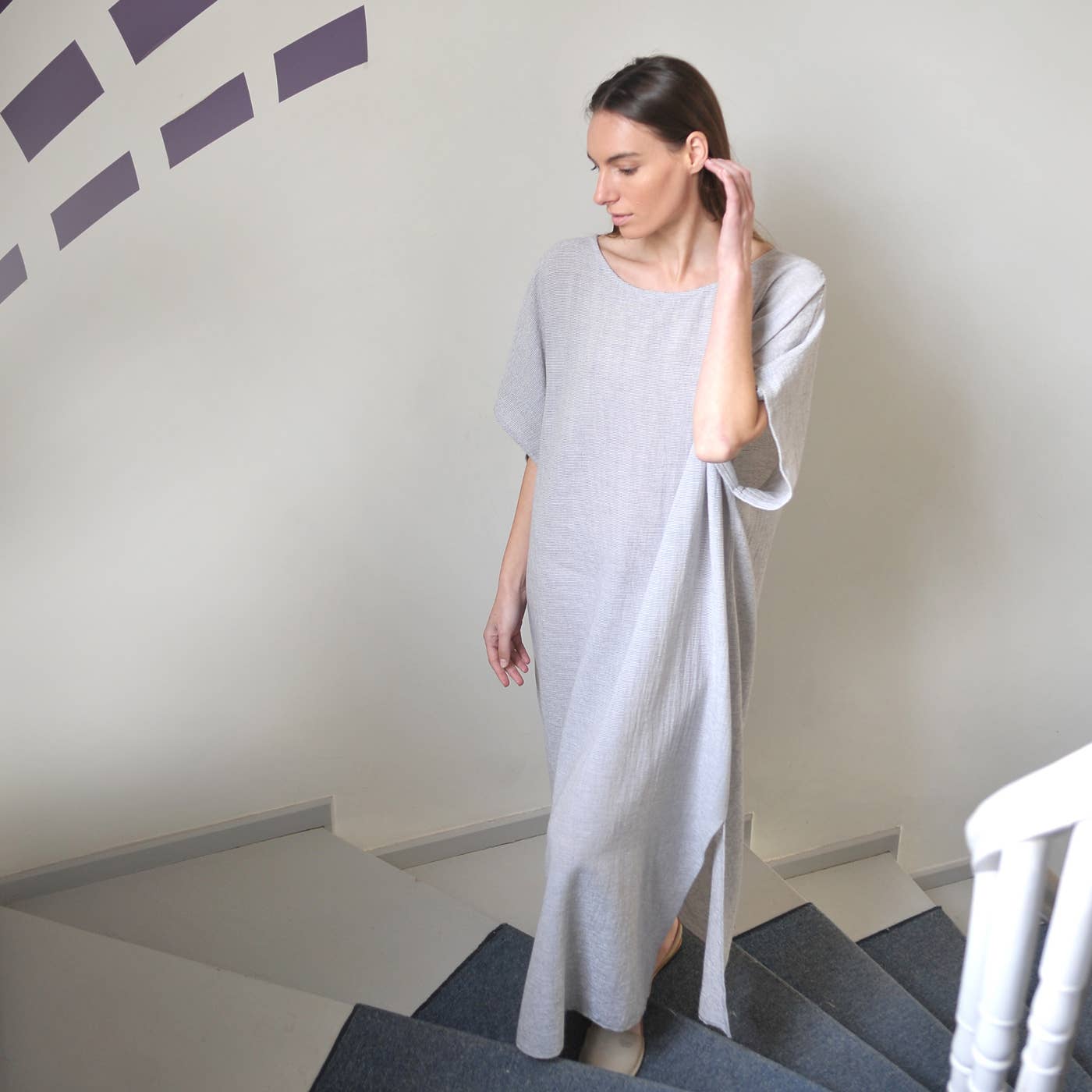 loom.ist – Vestido - Mulher por atacado – Vestido Kaftan Sile34