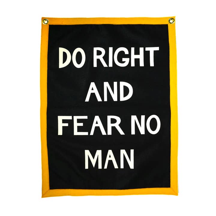 Oxford Pennant - Wholesale Flag - Do Right And Fear No Man Camp Flag
