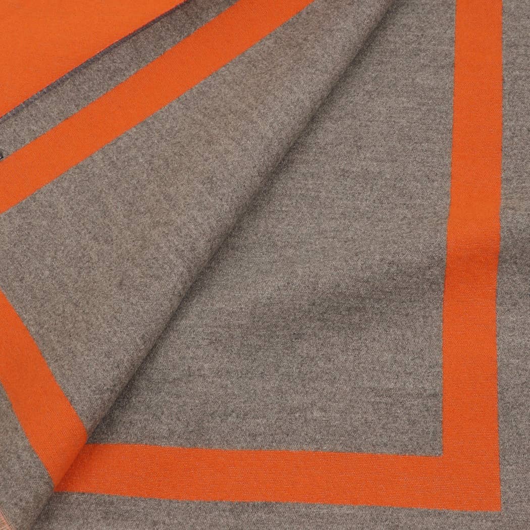 Fashion City - Wholesale Wrap - Women's - Reversible Oversized Border Cashmere Feel Shawl9