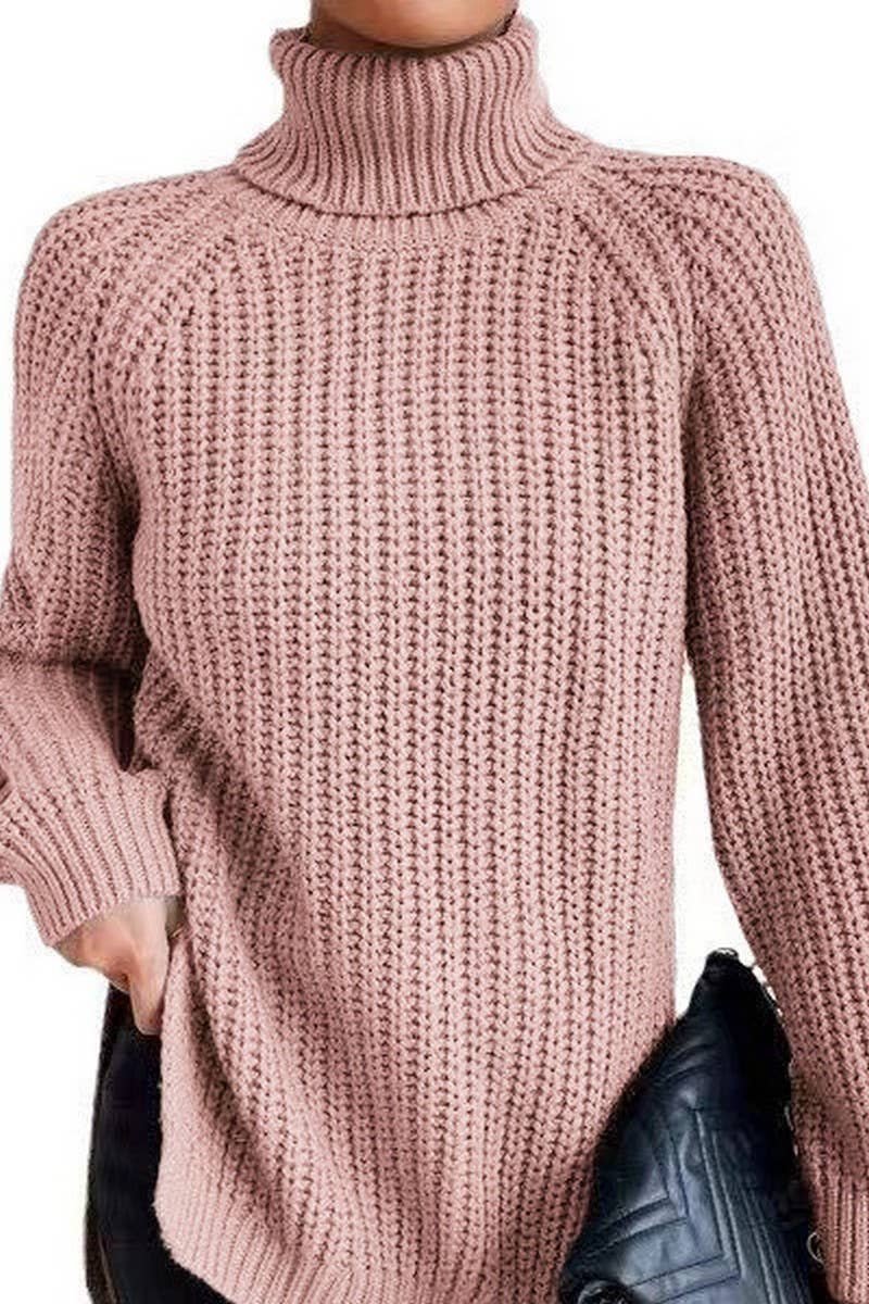 NINEXIS - Wholesale Knit Sweater - Women's - CWOSWL07649_HIGH-NECK MID-LENGTH RAGLAN SLEEVE SWEATER15