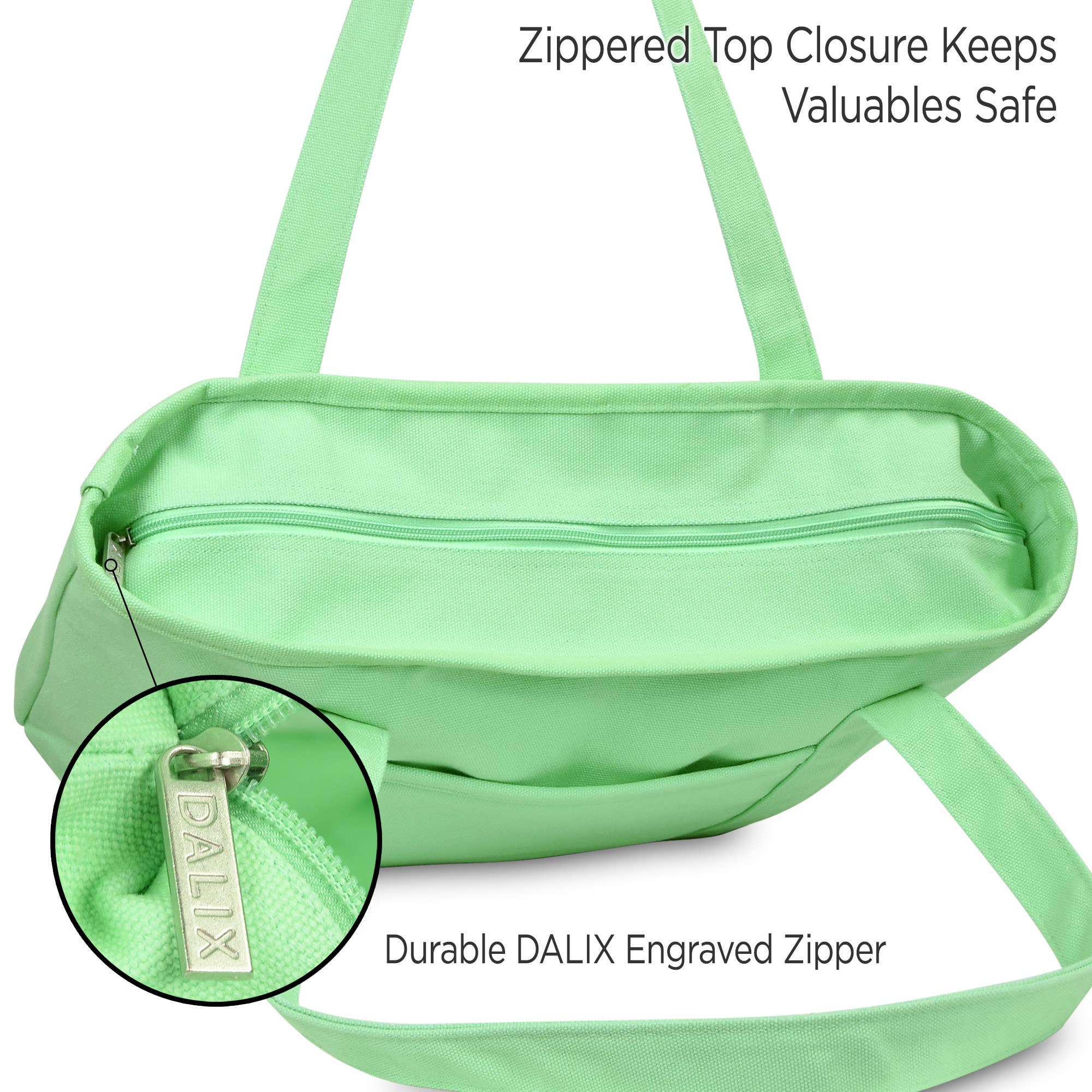 Dalix – wholesale Tote bag – Women's – DALIX 20" Solid Color Cotton Canvas Shopping Tote Bag27