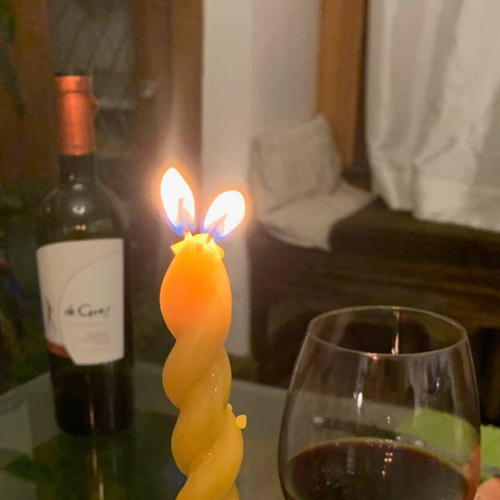 Mile-End Soap & Candle Supply - Wholesale Tapered Candle/Candlestick - 2 Beeswax Taper Candle - Twisted Beeswax Candle1