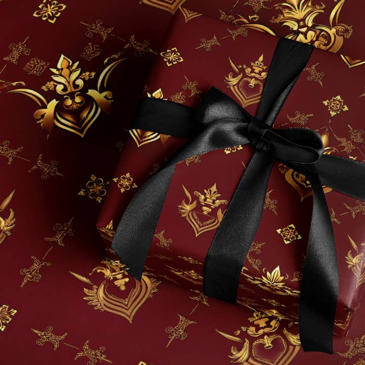 Gilded Ornate Damask Wrapping Paper for wholesale by MagicMerchEmporium