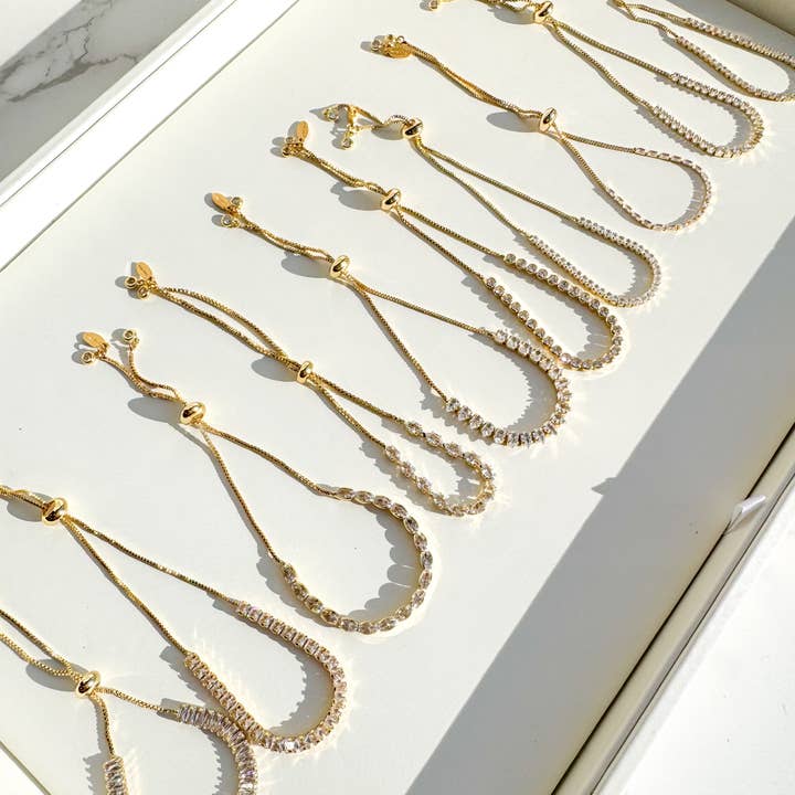 Savvy Bling - Wholesale Tennis bracelet - Semi Precious Pave Adjustable Bracelets9