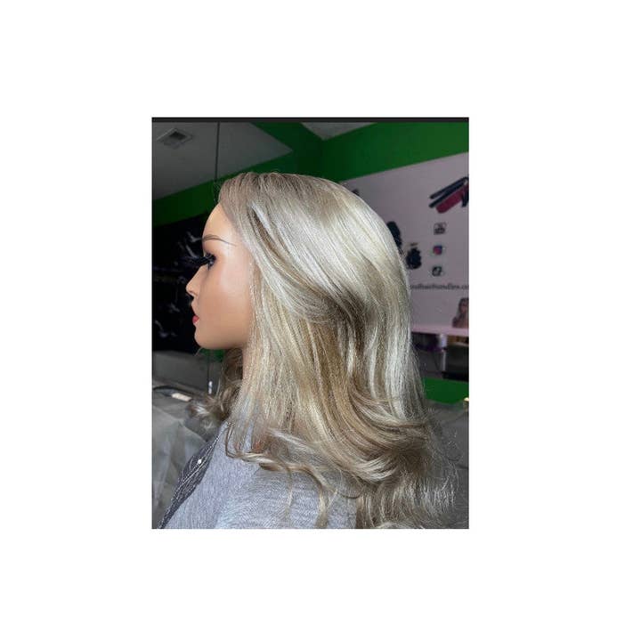 14” Mia Human Hair Topper for wholesale by Apex Nails and Hair