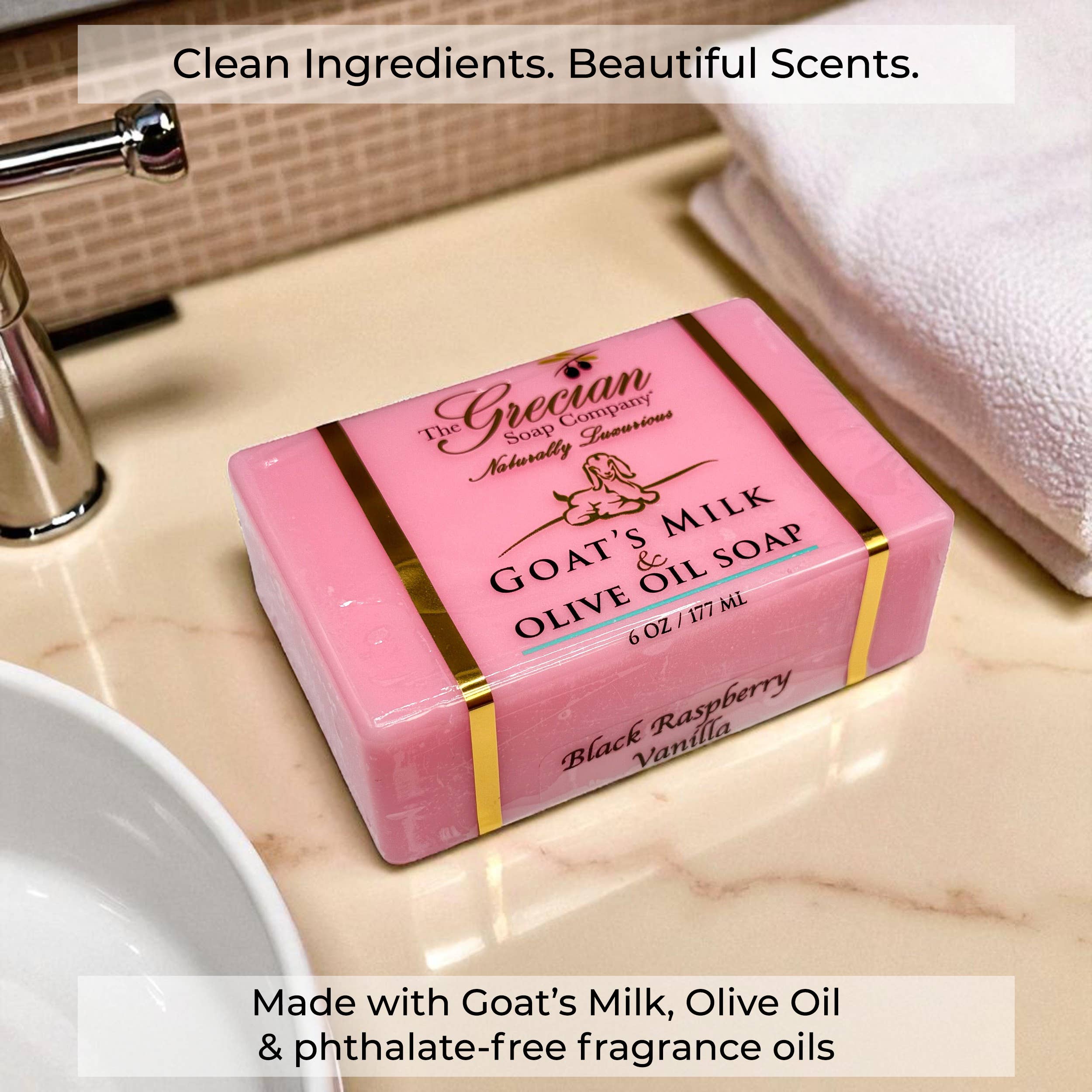 The Grecian Soap Company - Wholesale Bar Soap - Standard Goat's Milk & Olive Oil Beauty Bar Soap Display Set2