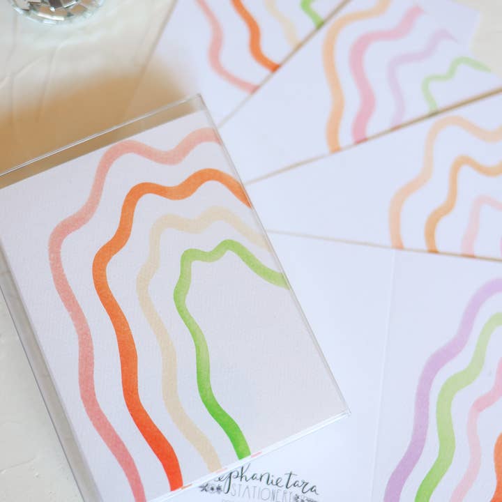 mini golvende regenboog kaartdoosjes voor wholesale door Stephanie Tara Stationery