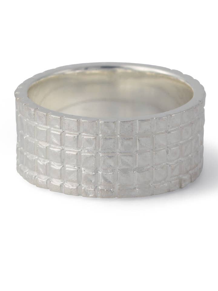 Silberring "Kachel" für den Großhandel von Campur GmbH