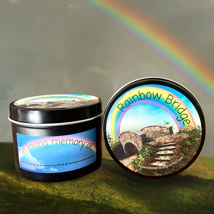 Raven’s Hearth – wholesale Jar/filled candle – Rainbow Bridge Soy Candle
Pet Loss | Grief
6 oz