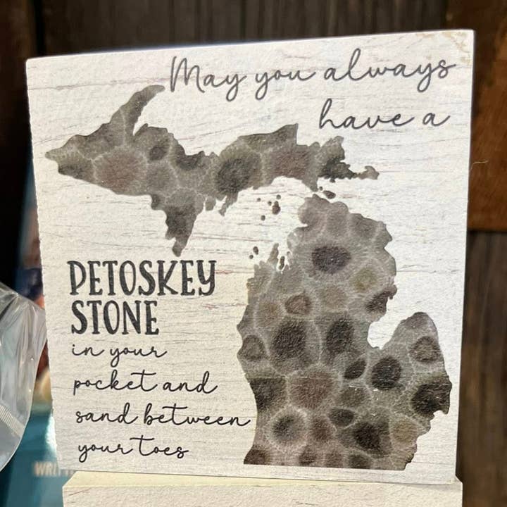 May You Always Have a Petoskey in Your Pocket Michigan Sign for wholesale by Kennebug LLC