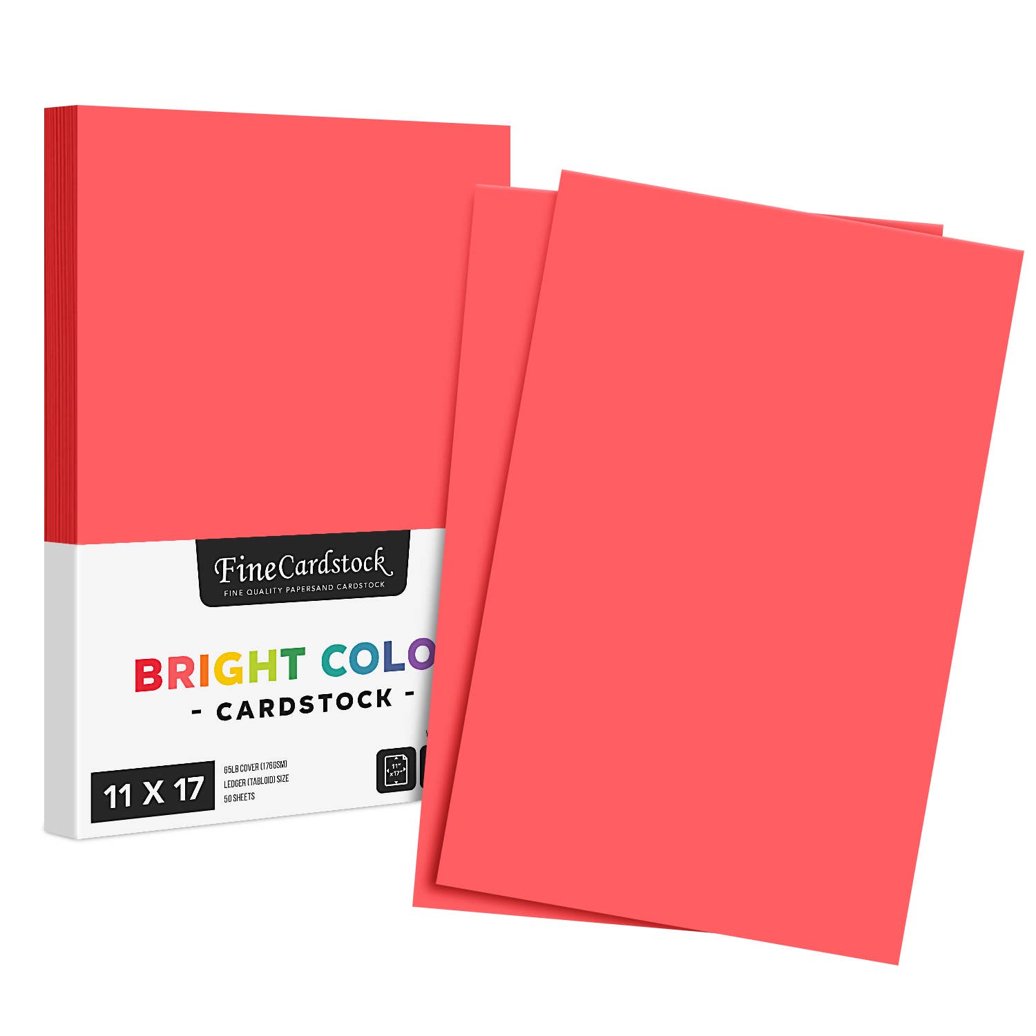 Fine Cardstock – wholesale Hantverkstillbehör – Ljus färg Cardstock papper - 65 lb täcka (176 GSM) - 50 Antal69
