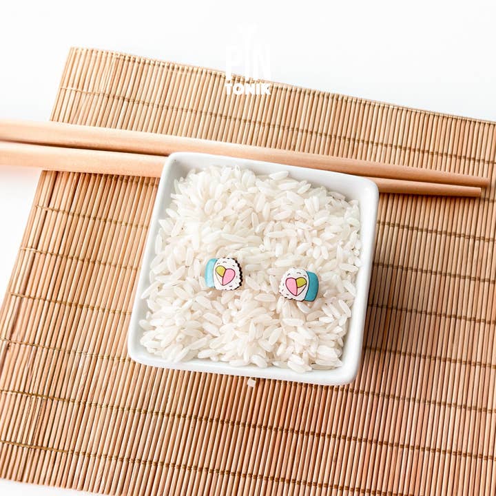 PinTonik - Wholesale Stud/Post Earrings - Quirky Sushi Stud Earrings - Wooden Food Jewelry4