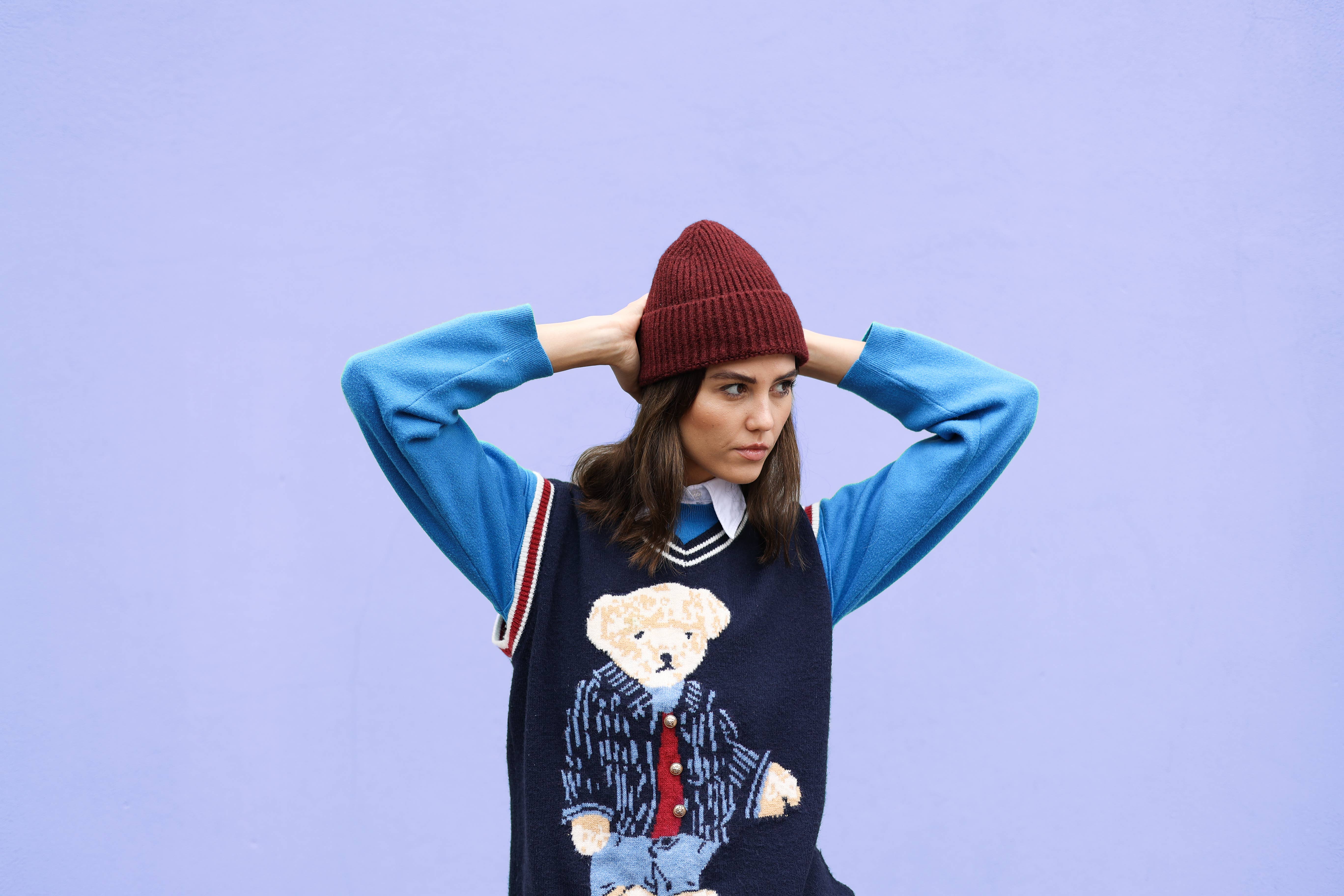 KLUE - Wholesale Beanie - Dames - Klue zachte muts | bordeaux3