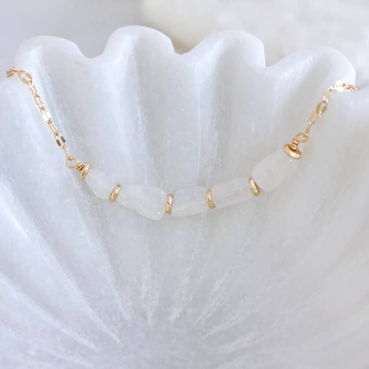 Mesa Blue - Wholesale Choker/Collar - Moonstone Collar Necklace