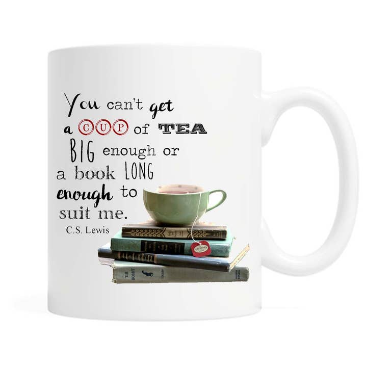 Tazza You Can't Get A Cup Of Tea Big Enough A Book Long Enough per la vendita all'ingrosso da parte di Fly Paper Products