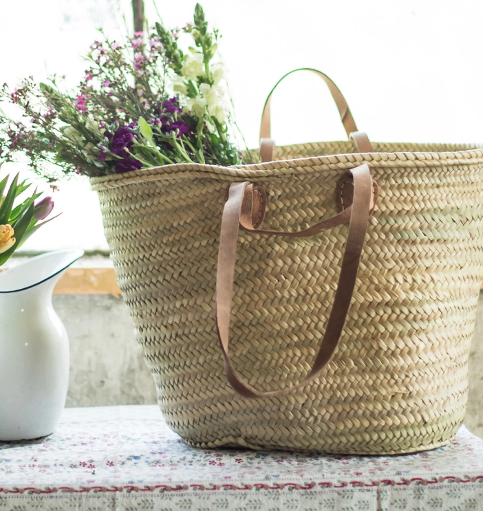 HandmadeBestSeller - Wholesale Beach Bag - STRAW BAG With Double Leather Handles - bags for women0