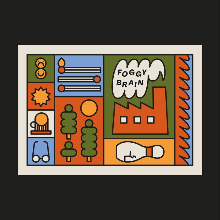 Empreinte cérébrale brumeuse pour la vente par Martyna Makes