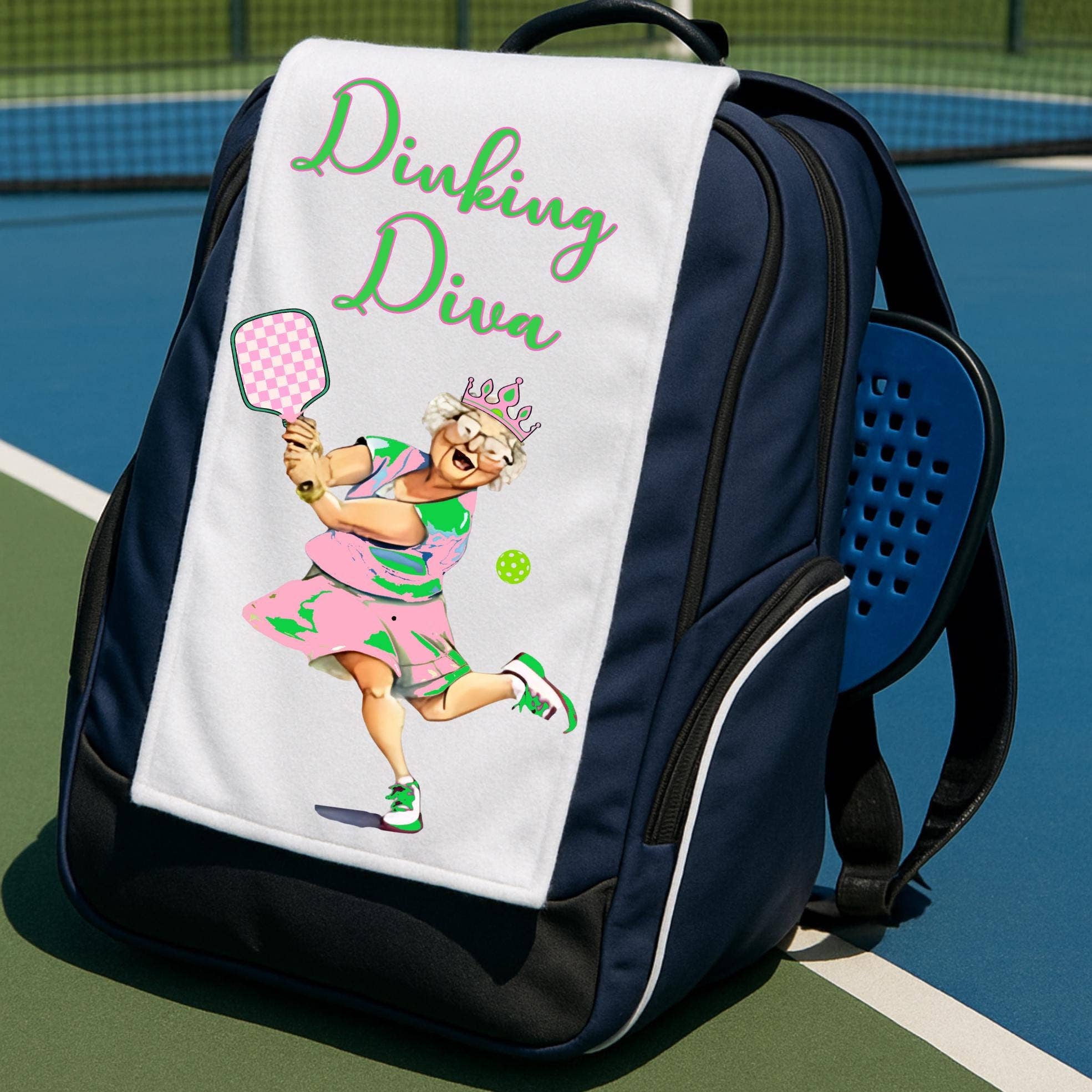 Cottage & Club - Wholesale Sports Towel - Dinking Diva Sports Towel Pickleball Queen Funny Athletic Towel, Pickleball Gift, Pickleball Team, Pickleball Gear3