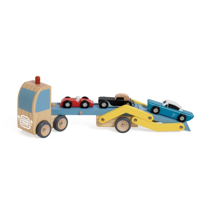Klassisk verdens autotransportør med tre biler for engroshandel hos T&K ScandicToys e.K.