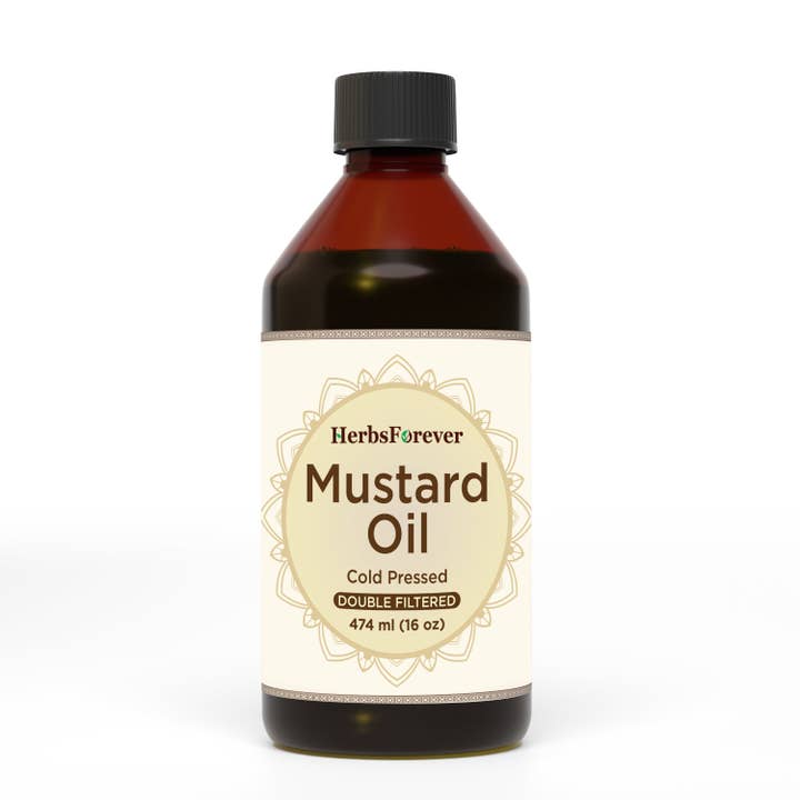 Mustard Oil – Cold Pressed, Double Filtered – 16 oz for wholesale by HerbsForever